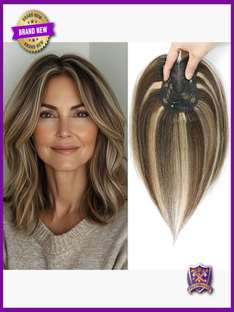 Human Hair Topper 10 Inch Swiss Base For Thinning Hair Volume